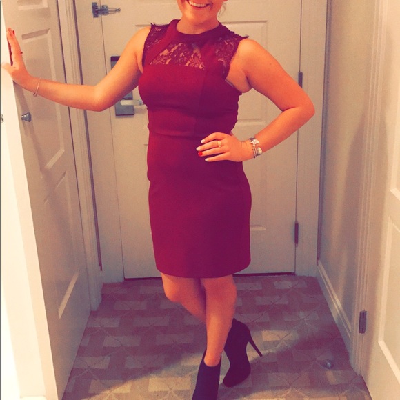 Express Dresses & Skirts - Red Lace Cocktail Dress